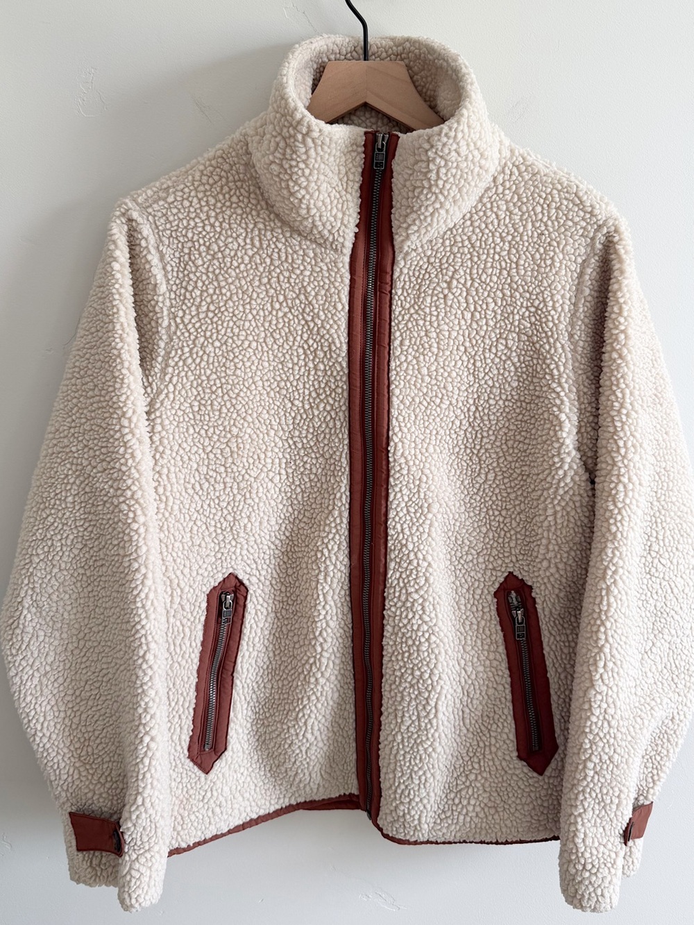 Patagonia Divided Sky Sherpa Fleece Zip Up Jacket in Natural - Picture 4 of 9